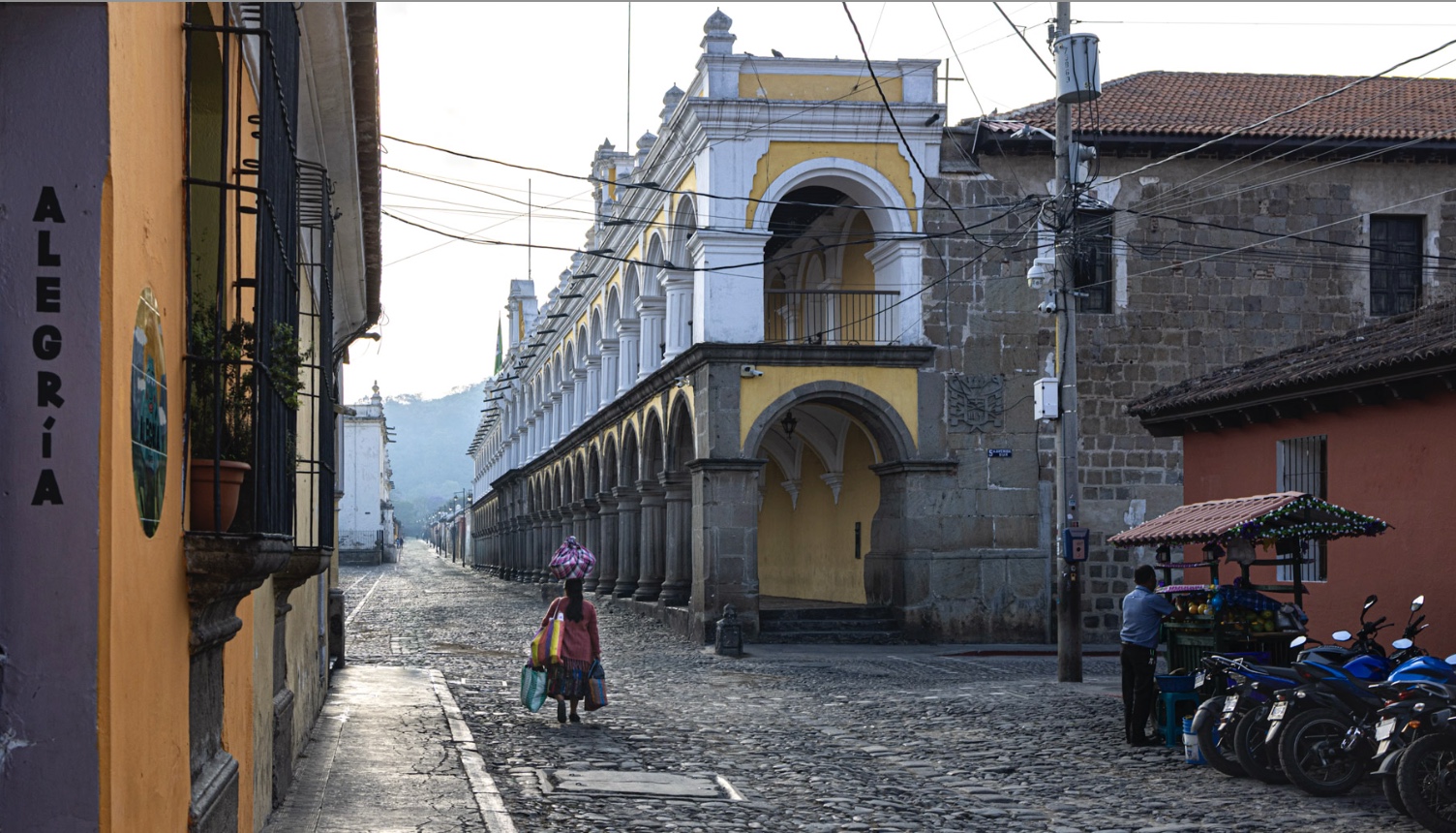 A street scene in Antigua, Guatemala